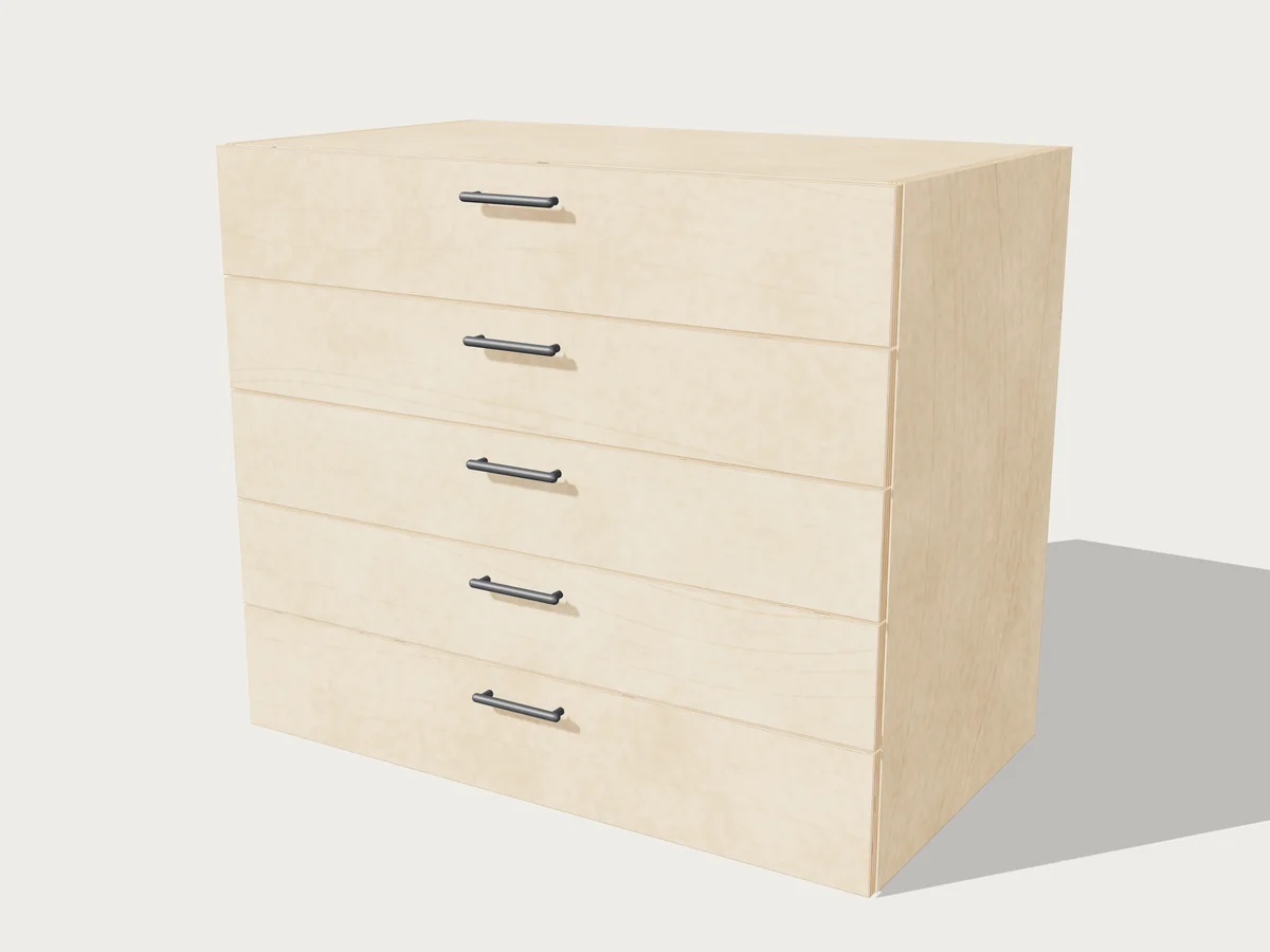 Drawer bank, drawn by Benchside