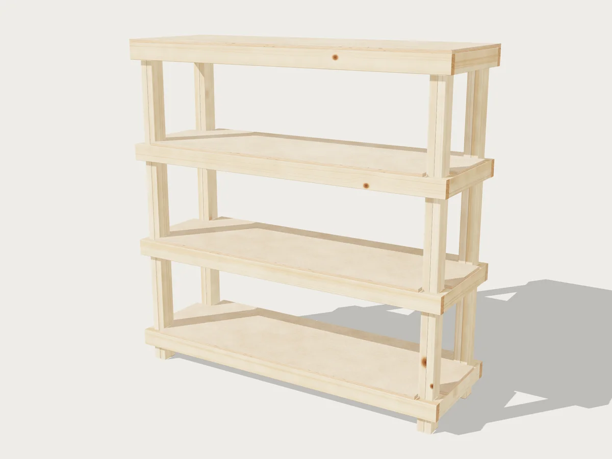 Freestanding shelving, drawn by Benchside